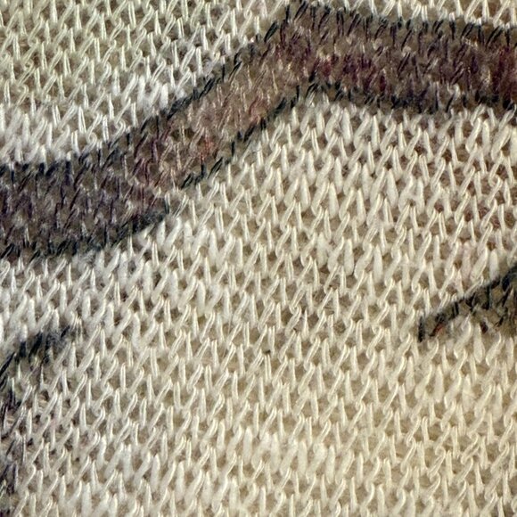 Papaya Women's Med Long Sleeve Pullover Sweater Cream with an Earthy Boho Design - Picture 4 of 6